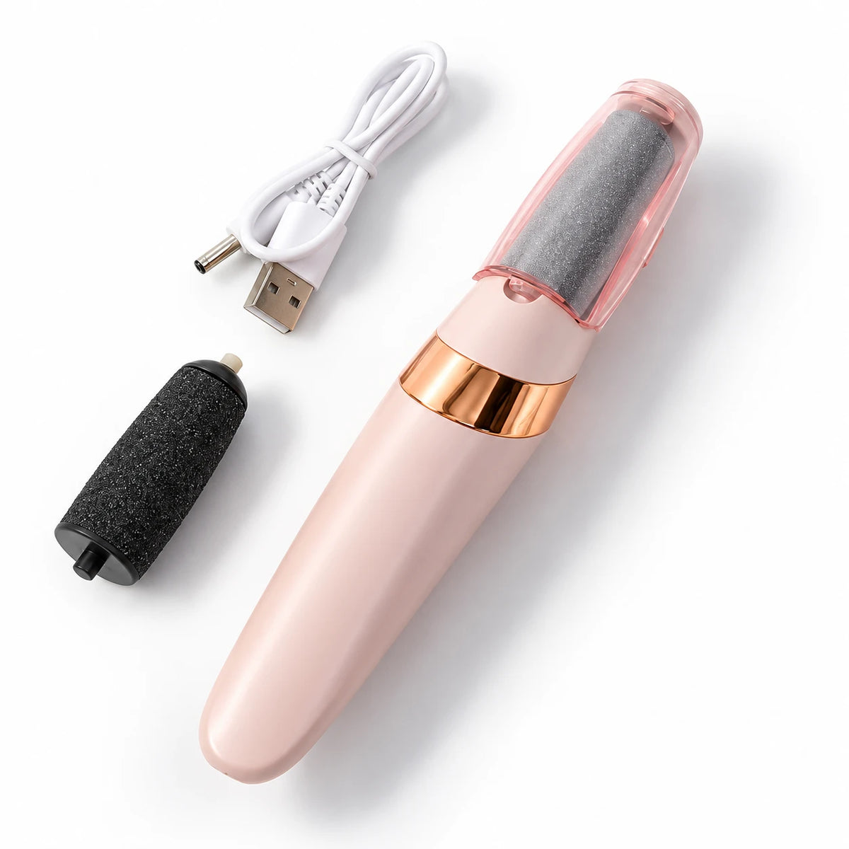 Dyliss CloudStep rosa com o cabo de carregamento USB e o rolo sobresselente incluídos